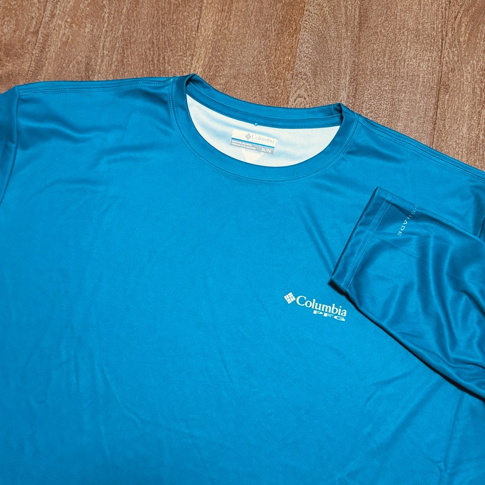 Columbia Men’s Terminal Tackle PFG Statetriot Long Sleeve Top Teal NWT Size XL